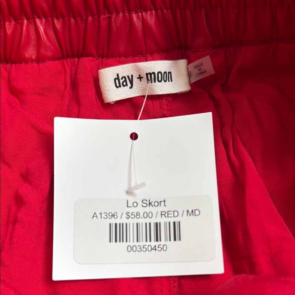 Red Ruffled Mini Skort - Picture 3 of 6
